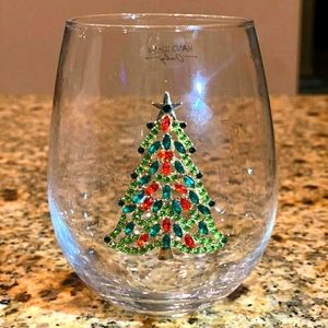 16 oz. Christmas stemless wine glass